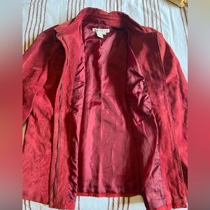 ⭐️ A.M.I ⭐️ red leather 100% leather outer 100% polyester lining Size XL